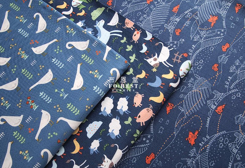 cotton - The Mountain Farm Part2 fabric - FO:REST Fabric 布恩堂Liberty fabrictana lawnjapanese fabricykk zipper