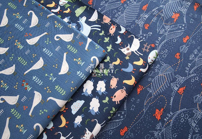 cotton - The Mountain Farm Part2 fabric - FO:REST Fabric 布恩堂Liberty fabrictana lawnjapanese fabricykk zipper