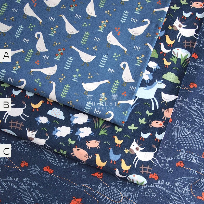 cotton - The Mountain Farm Part2 fabric - FO:REST Fabric 布恩堂Liberty fabrictana lawnjapanese fabricykk zipper