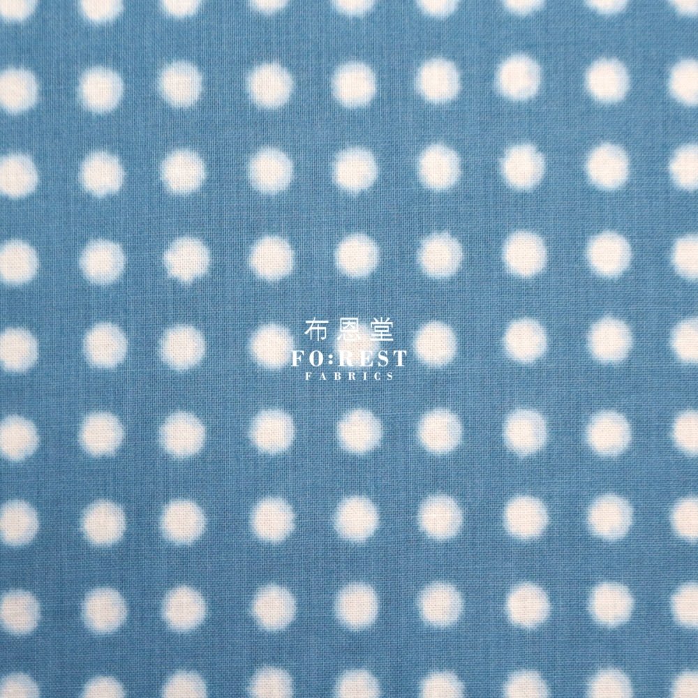 cotton - Tie - dye style dot 扎染風 fabric Blue - FO:REST Fabric 布恩堂Liberty fabrictana lawnjapanese fabricykk zipper