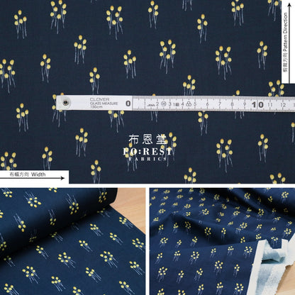 Cotton - Tiny Mushrooms Fabric Navy