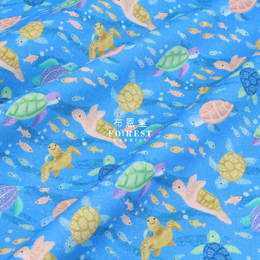 Cotton - Tossed Sea Turtles Fabric