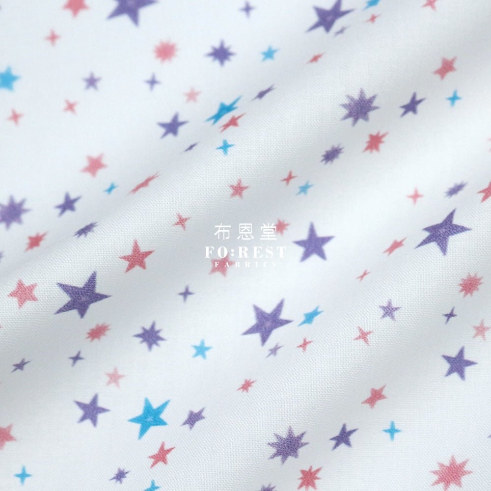Cotton - Uni the Unicorn Star fabric LT.Pink - FO:REST Fabric 布恩堂Liberty fabrictana lawnjapanese fabricykk zipper