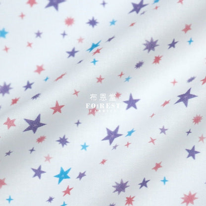 Cotton - Uni the Unicorn Star fabric LT.Pink - FO:REST Fabric 布恩堂Liberty fabrictana lawnjapanese fabricykk zipper