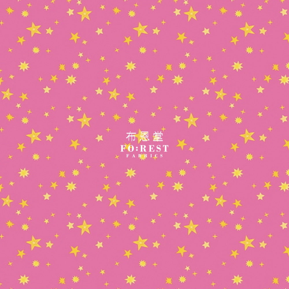 Cotton - Uni The Unicorn Star Fabric Pink Cotton