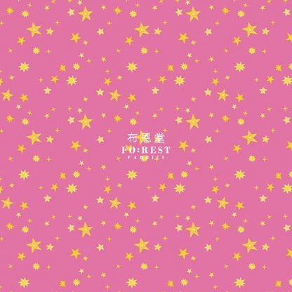 Cotton - Uni The Unicorn Star Fabric Pink Cotton
