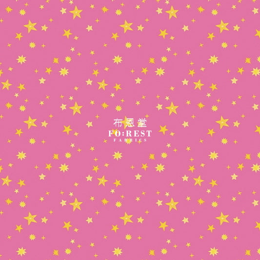 Cotton - Uni The Unicorn Star Fabric Pink Cotton