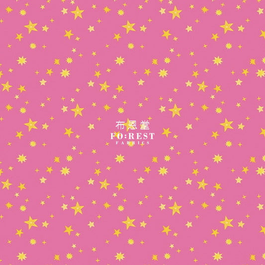 Cotton - Uni The Unicorn Star Fabric Pink Cotton