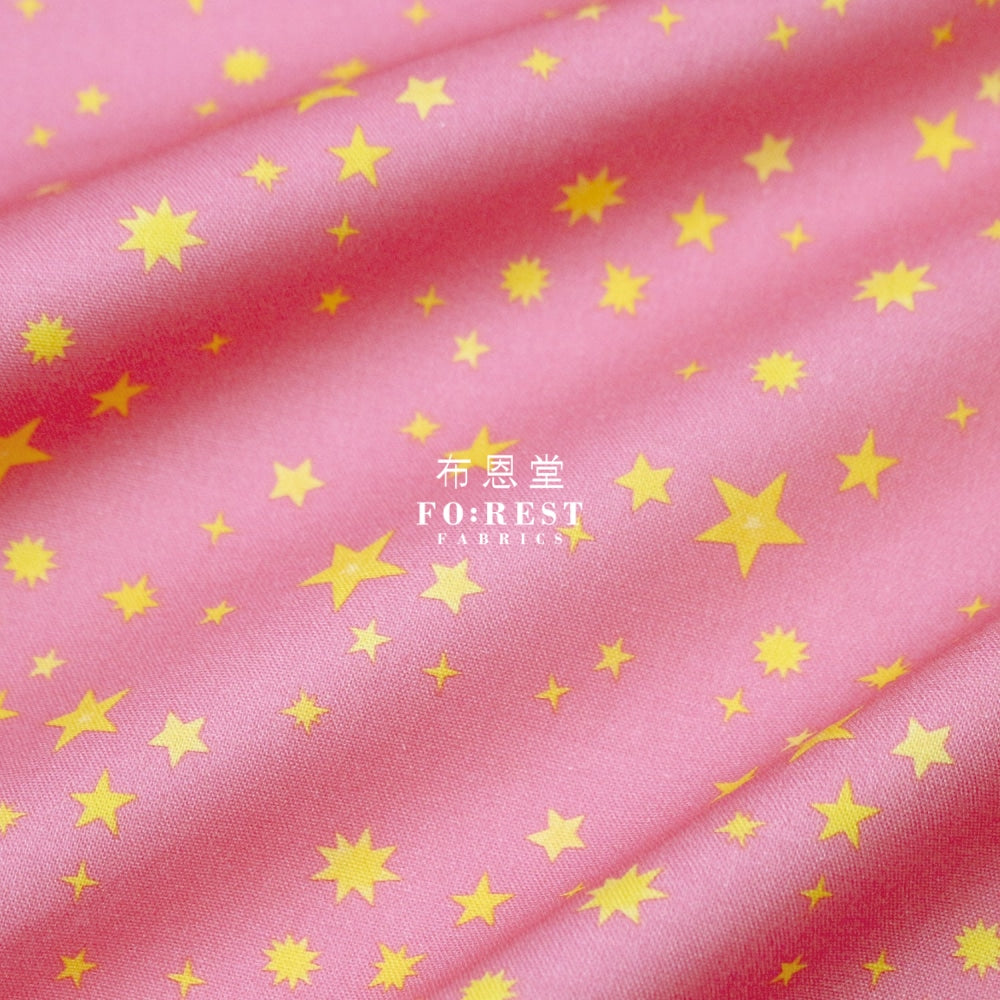 Cotton - Uni The Unicorn Star Fabric Pink Cotton