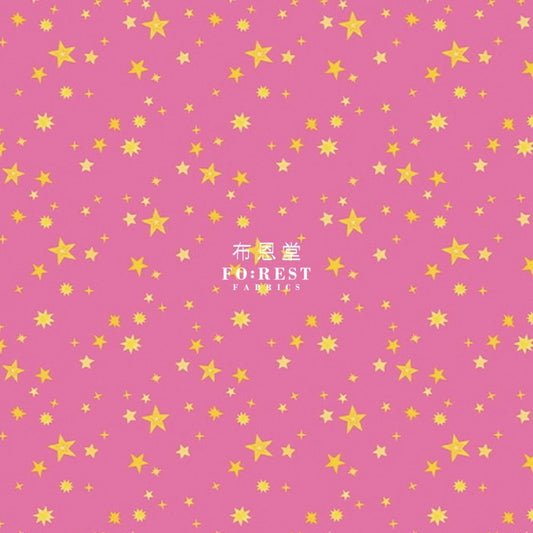 Cotton - Uni the Unicorn Star fabric Pink - FO:REST Fabric 布恩堂Liberty fabrictana lawnjapanese fabricykk zipper