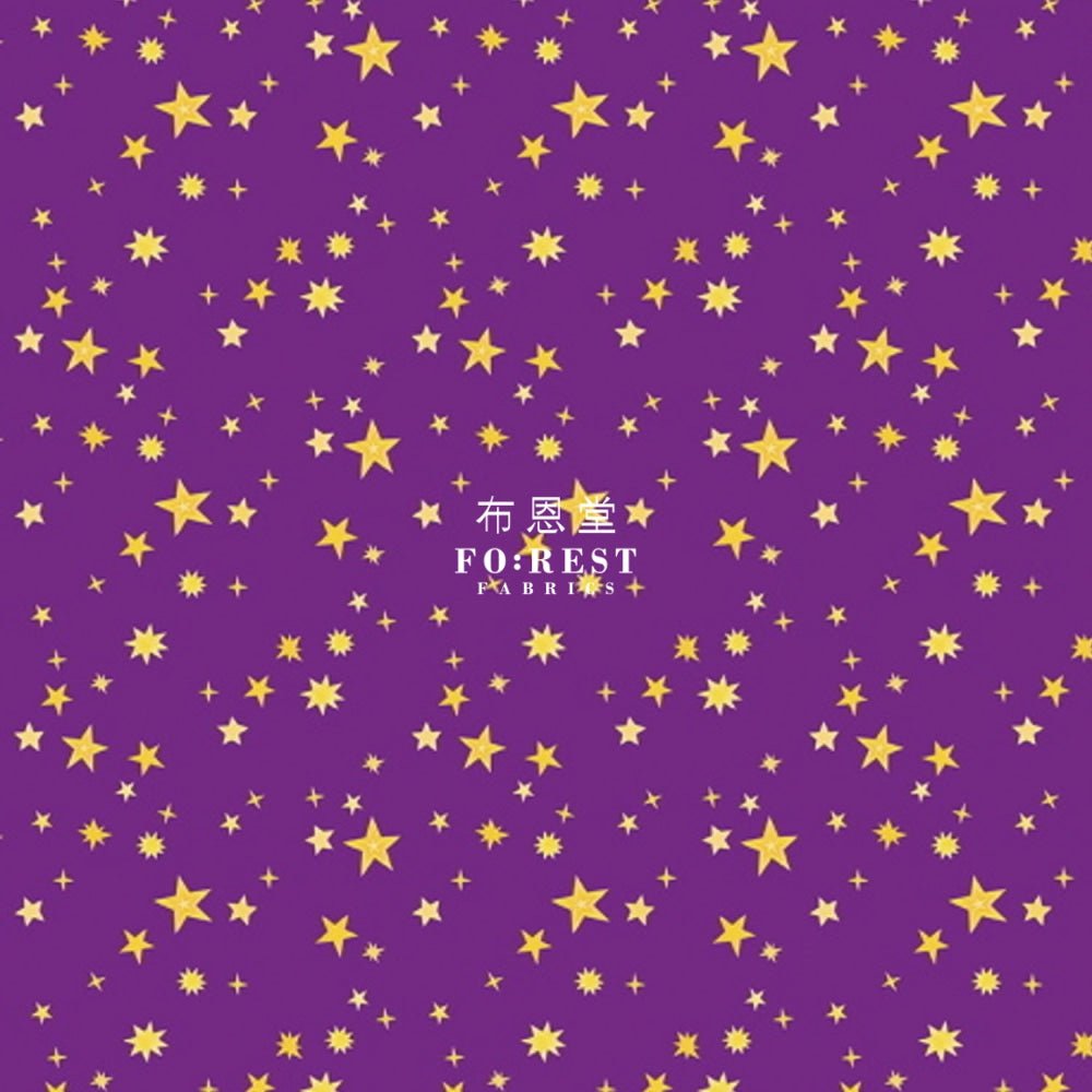 Cotton - Uni the Unicorn star fabric Purple - FO:REST Fabric 布恩堂Liberty fabrictana lawnjapanese fabricykk zipper