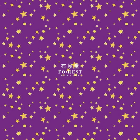 Cotton - Uni the Unicorn star fabric Purple - FO:REST Fabric 布恩堂Liberty fabrictana lawnjapanese fabricykk zipper
