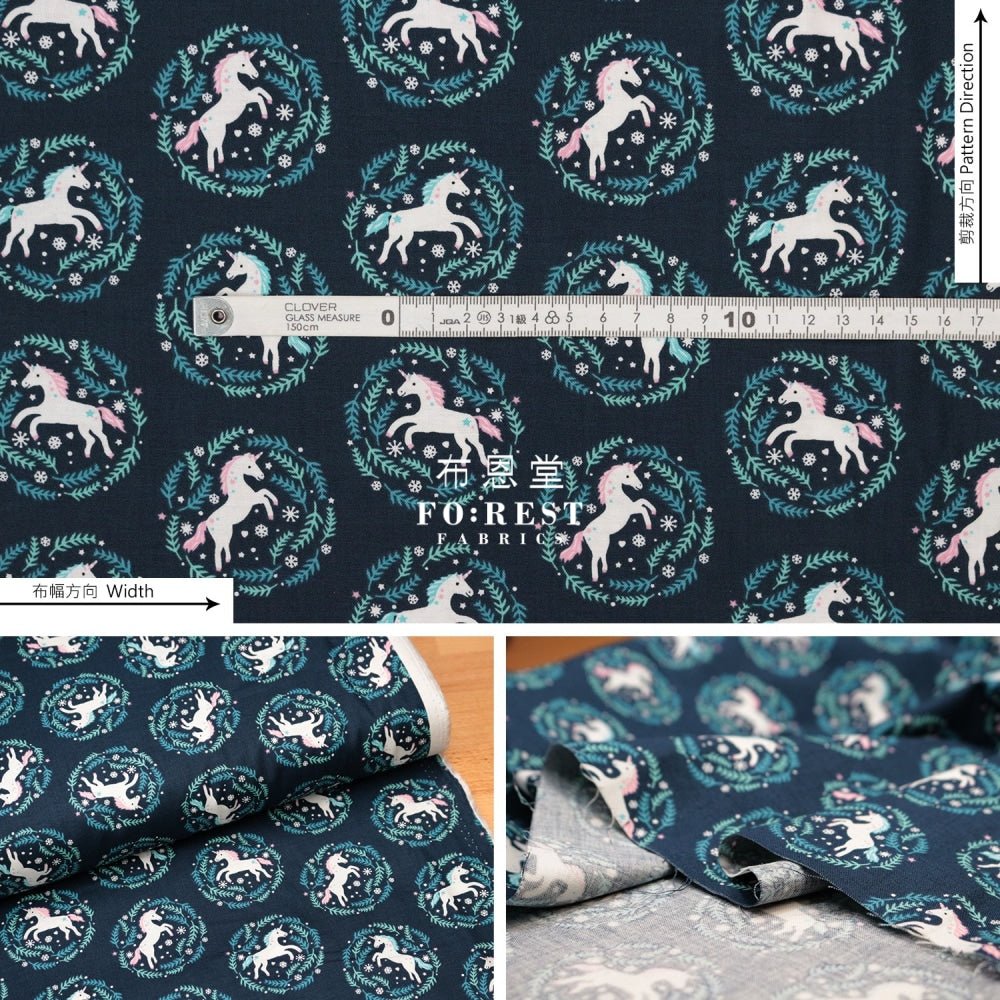 cotton - Unicorn Cameo fabric - FO:REST Fabric 布恩堂Liberty fabrictana lawnjapanese fabricykk zipper