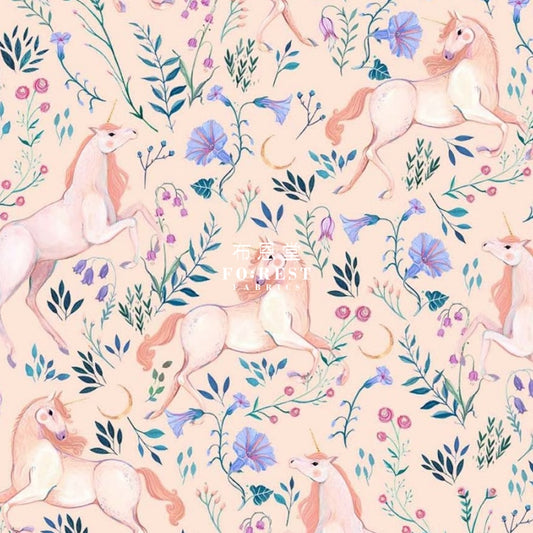 Cotton - Unicorn Meadow Fabric Pink