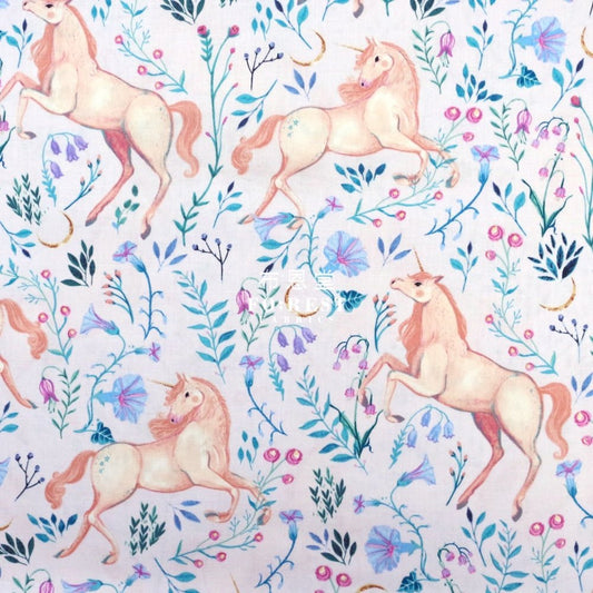 cotton - Unicorn Meadow fabric Purple - FO:REST Fabric 布恩堂Liberty fabrictana lawnjapanese fabricykk zipper