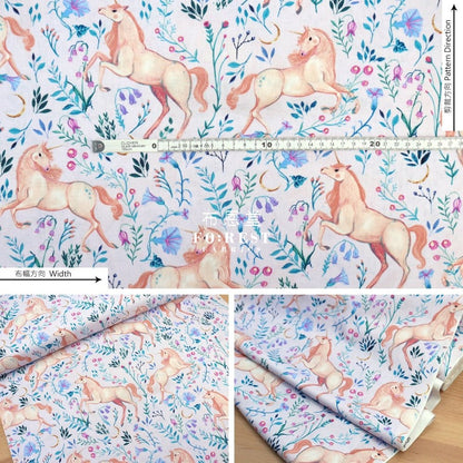 cotton - Unicorn Meadow fabric Purple - FO:REST Fabric 布恩堂Liberty fabrictana lawnjapanese fabricykk zipper