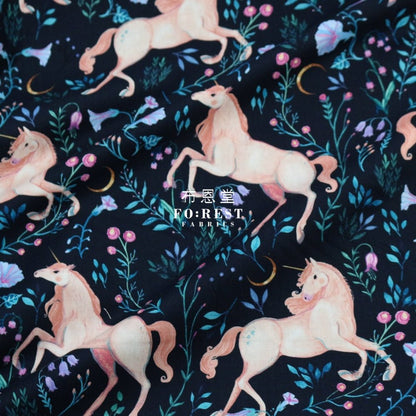 cotton - Unicorn Meadow fabric - FO:REST Fabric 布恩堂Liberty fabrictana lawnjapanese fabricykk zipper