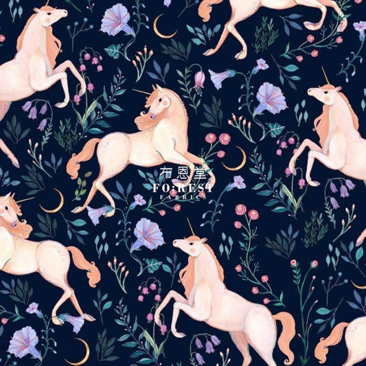 cotton - Unicorn Meadow fabric - FO:REST Fabric 布恩堂Liberty fabrictana lawnjapanese fabricykk zipper