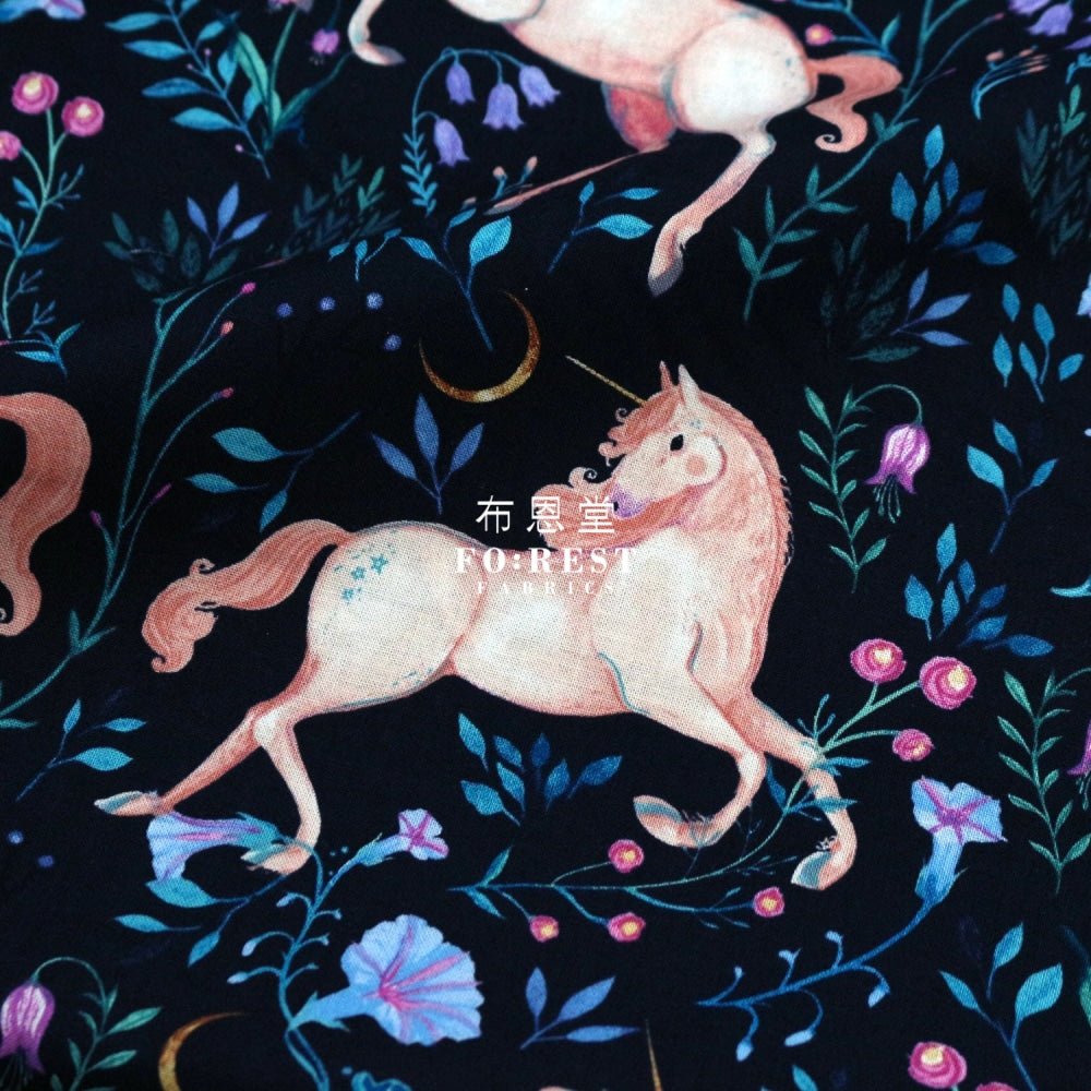 cotton - Unicorn Meadow fabric - FO:REST Fabric 布恩堂Liberty fabrictana lawnjapanese fabricykk zipper