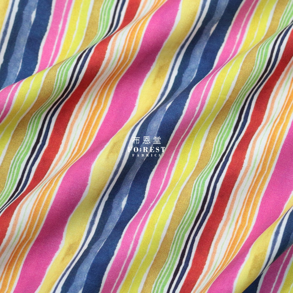 Cotton - Viva Mexico Coco Fabric Water Stripe