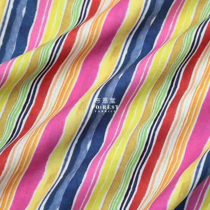 Cotton - Viva Mexico Coco Fabric Water Stripe