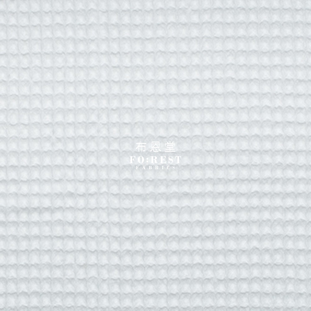 Cotton - Waffle Fabric White