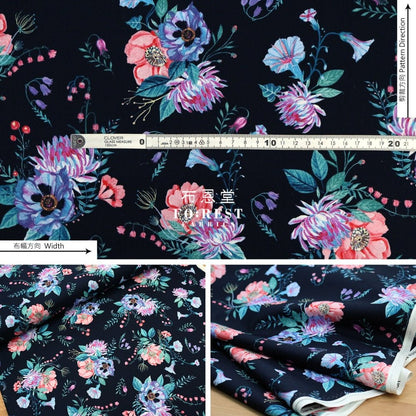 cotton - Wild Bouquet fabric - FO:REST Fabric 布恩堂Liberty fabrictana lawnjapanese fabricykk zipper