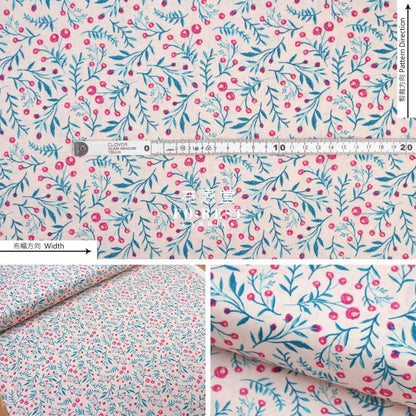 cotton - Wild Springs fabric Pink - FO:REST Fabric 布恩堂Liberty fabrictana lawnjapanese fabricykk zipper