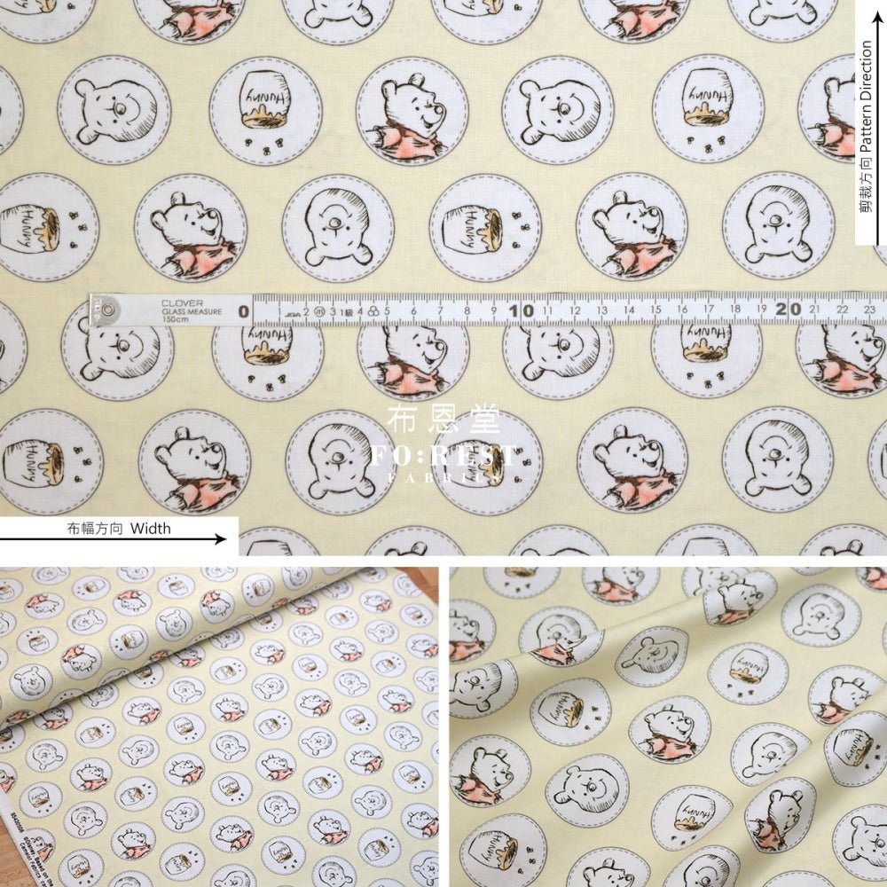 cotton - Winnie the Pooh Family fabric (member) - FO:REST Fabric 布恩堂Liberty fabrictana lawnjapanese fabricykk zipper