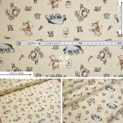 cotton - Winnie the Pooh Family fabric (member) - FO:REST Fabric 布恩堂Liberty fabrictana lawnjapanese fabricykk zipper