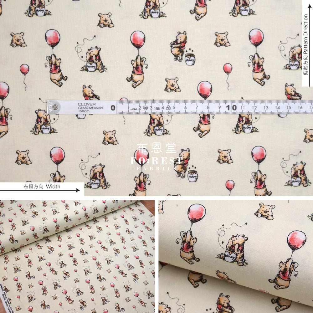 cotton - Winnie the Pooh Family fabric (member) - FO:REST Fabric 布恩堂Liberty fabrictana lawnjapanese fabricykk zipper