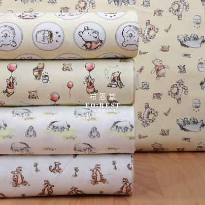 cotton - Winnie the Pooh Family fabric (member) - FO:REST Fabric 布恩堂Liberty fabrictana lawnjapanese fabricykk zipper