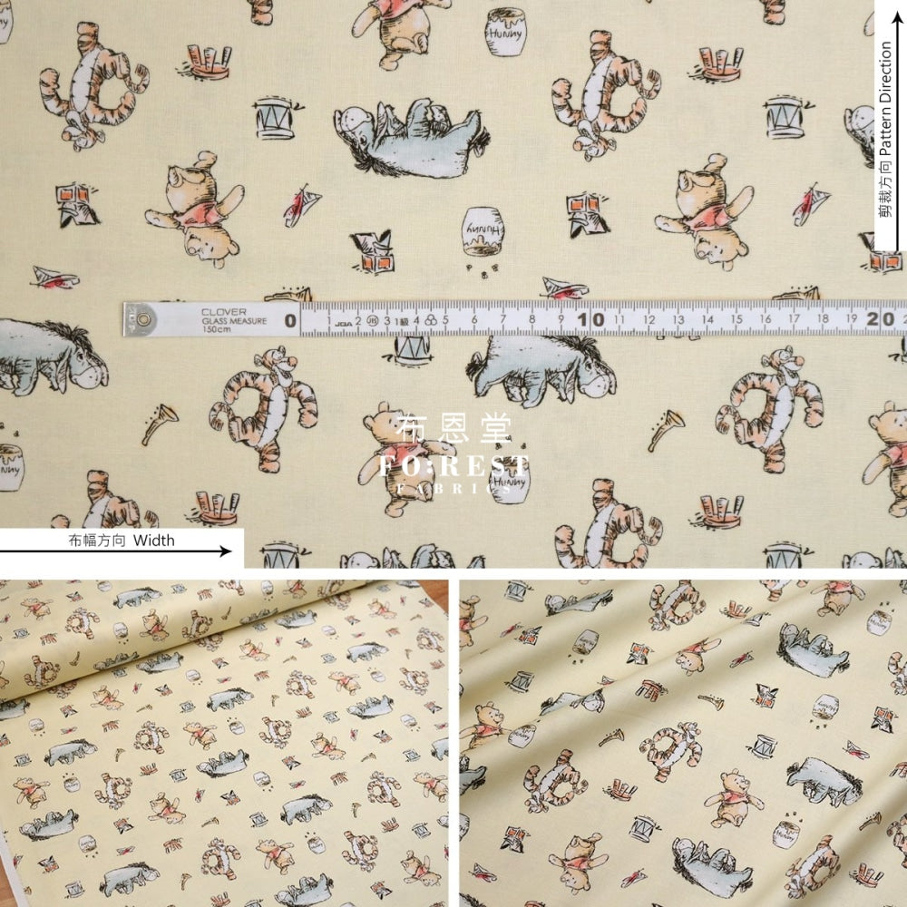 Cotton - Winnin The Pooh Family Fabric (Member)
