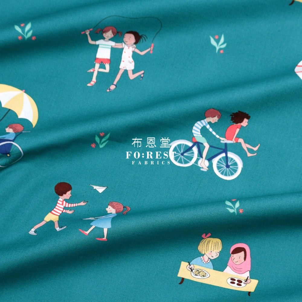 cotton - Wonderful World Be a Friend fabric MARI - FO:REST Fabric 布恩堂Liberty fabrictana lawnjapanese fabricykk zipper