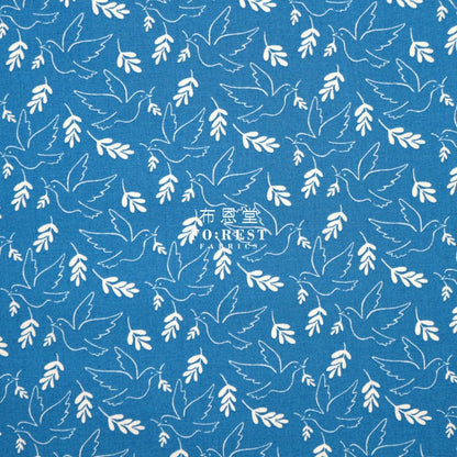 cotton - Wonderful World Giving Peace fabric Blue - FO:REST Fabric 布恩堂Liberty fabrictana lawnjapanese fabricykk zipper