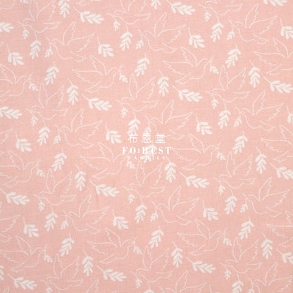 Cotton - Wonderful World Giving Peace Fabric Pink