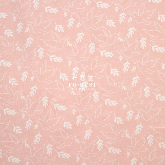 cotton - Wonderful World Giving Peace fabric Pink - FO:REST Fabric 布恩堂Liberty fabrictana lawnjapanese fabricykk zipper