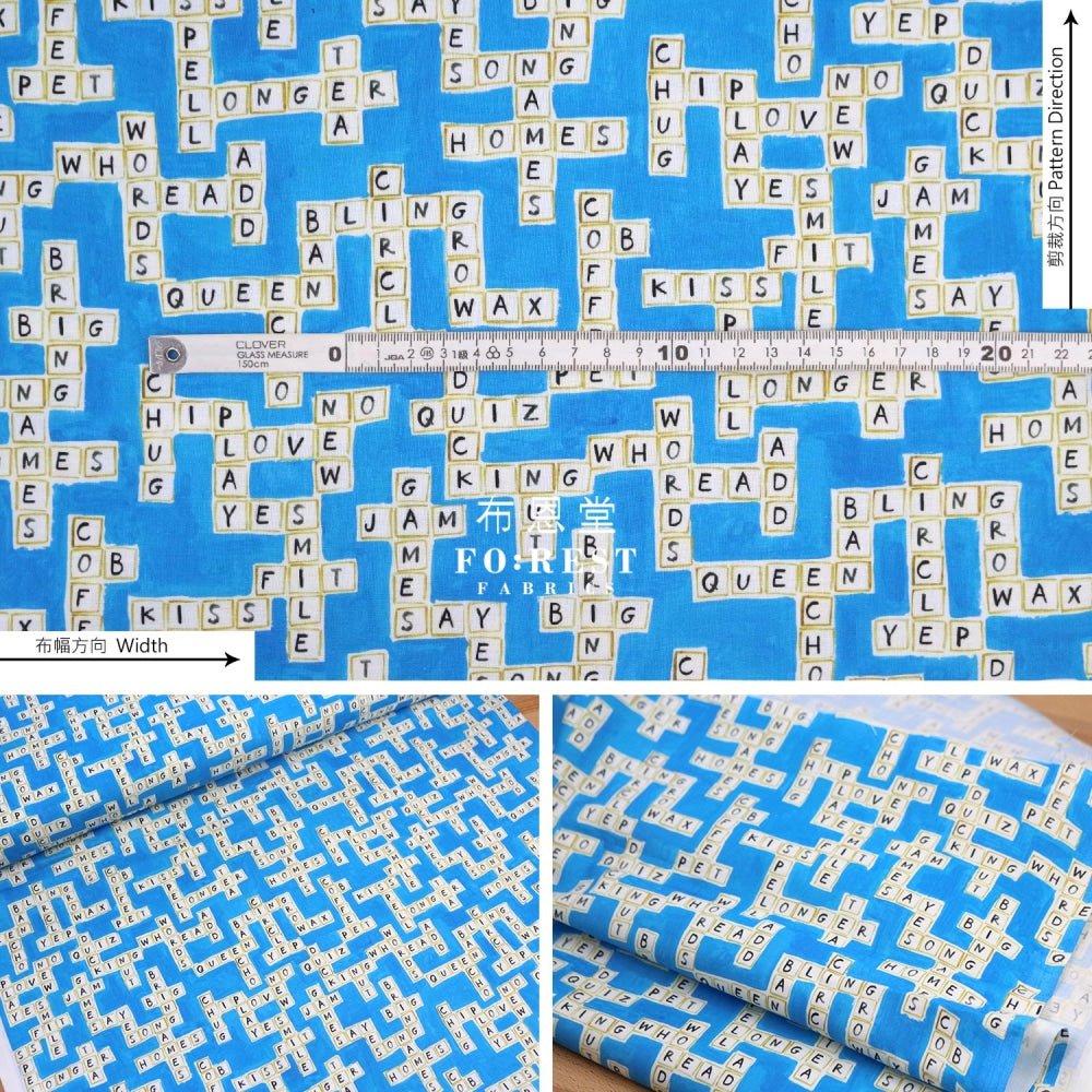 cotton - Word game fabric - FO:REST Fabric 布恩堂Liberty fabrictana lawnjapanese fabricykk zipper