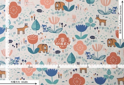 C+S - cotton - Friends fabric - FO:REST Fabric 布恩堂Liberty fabrictana lawnjapanese fabricykk zipper