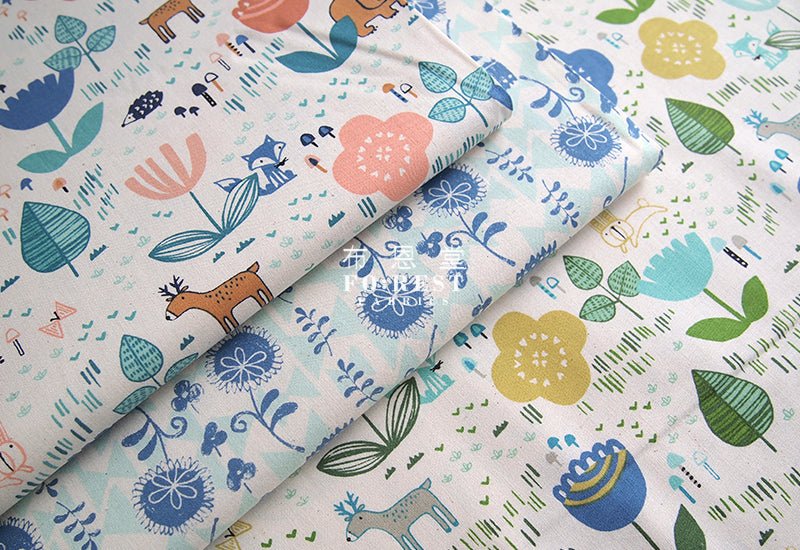 C+S - cotton - Friends fabric - FO:REST Fabric 布恩堂Liberty fabrictana lawnjapanese fabricykk zipper