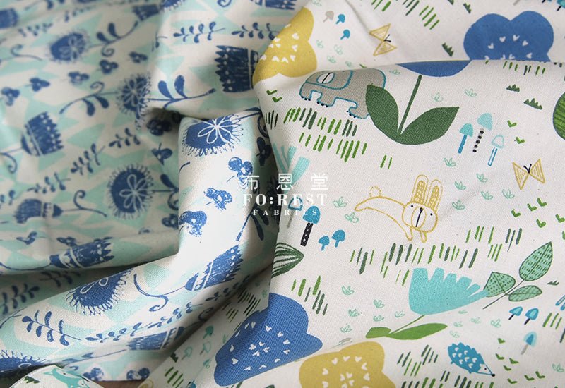 C+S - cotton - Friends fabric - FO:REST Fabric 布恩堂Liberty fabrictana lawnjapanese fabricykk zipper