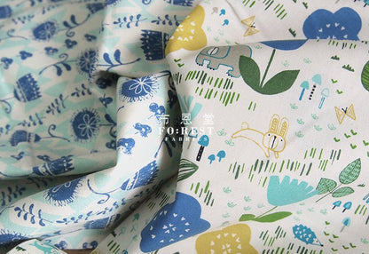 C+S - cotton - Friends fabric - FO:REST Fabric 布恩堂Liberty fabrictana lawnjapanese fabricykk zipper