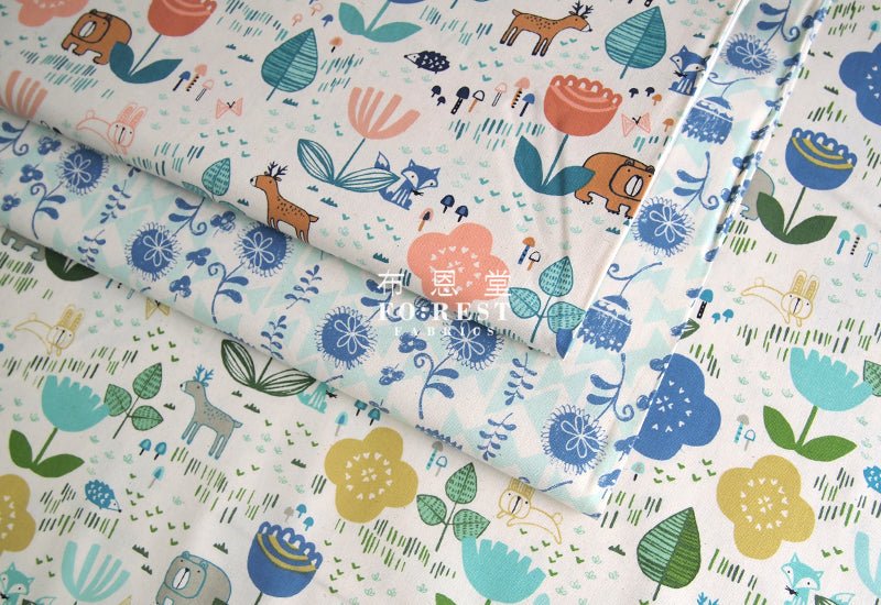 C+S - cotton - Friends fabric - FO:REST Fabric 布恩堂Liberty fabrictana lawnjapanese fabricykk zipper