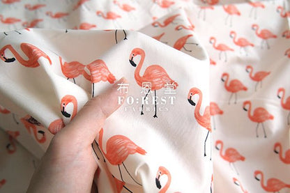 C+S - cotton lawn - Flamingos fabric - FO:REST Fabric 布恩堂Liberty fabrictana lawnjapanese fabricykk zipper