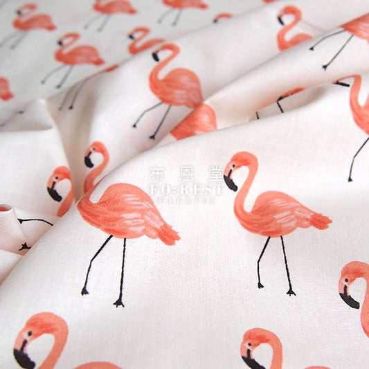 C+S - cotton lawn - Flamingos fabric - FO:REST Fabric 布恩堂Liberty fabrictana lawnjapanese fabricykk zipper