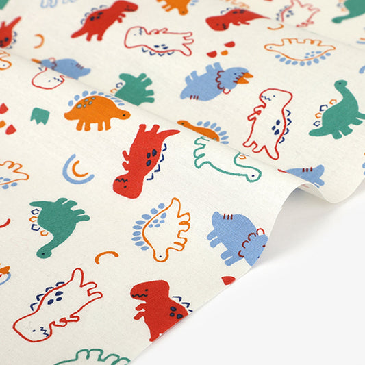 Dailylike cotton - Baby dino Fabric - FO:REST Fabric 布恩堂Liberty fabrictana lawnjapanese fabricykk zipper