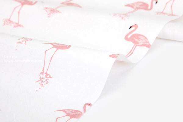 Dailylike - cotton - Calm flamingo Fabric - FO:REST Fabric 布恩堂Liberty fabrictana lawnjapanese fabricykk zipper