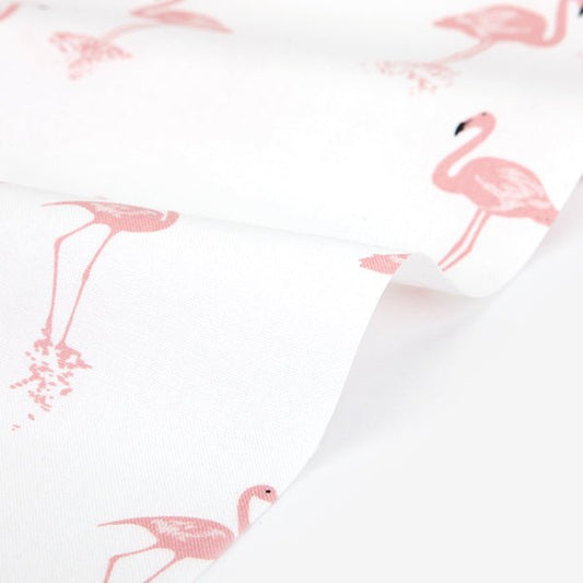 Dailylike - cotton - Calm flamingo Fabric - FO:REST Fabric 布恩堂Liberty fabrictana lawnjapanese fabricykk zipper