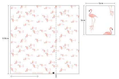 Dailylike - cotton - Calm flamingo Fabric - FO:REST Fabric 布恩堂Liberty fabrictana lawnjapanese fabricykk zipper
