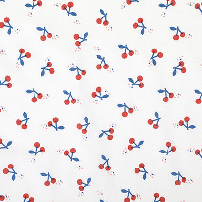 Dailylike cotton - Cherry white Fabric - FO:REST Fabric 布恩堂Liberty fabrictana lawnjapanese fabricykk zipper